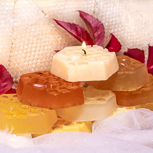 Honeycomb Soap Molds-Silicone Molds for Soap 3D Bee Soap Molds | PSKJATIN 3 Pcs Bee Soap Molds for Homemade Soap Bath Bombs Shower Steamer Lotion Bars Chocolate Candy