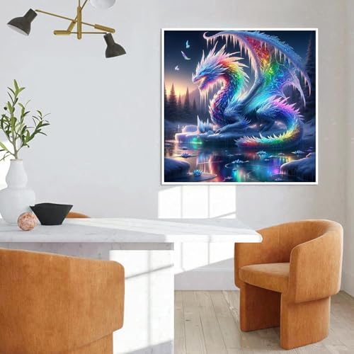 mrpwnle Diamond Art Kits for Adults Dragon Diamond Painting Kits 14X14 Inch
