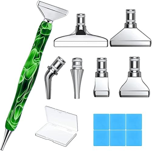 Heyseri Diamond Painting Pens, “Classic Wax Stylus” Diamond Art Pen, Gem Painting Tools Accessories, Gem Art Pen with Metal Tips for 5D Craft Nail