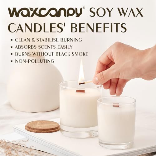 Soy Wax, Waxcanpy Natural Soy Wax for Candle Making, Organic Candle Wax from Farm, No Additives, Harmless and Pure (5lb)
