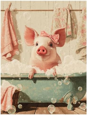Reivworl Pig Diamond Art Kits for Adults Beginner 12×16 inch