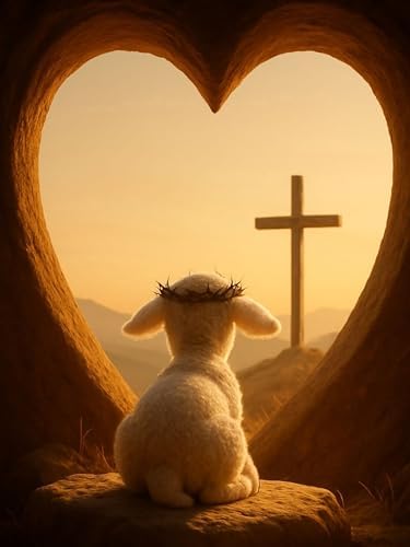 Diamond Art Kits for Adults,Cross sheep Diamond Painting Kits for Beginner