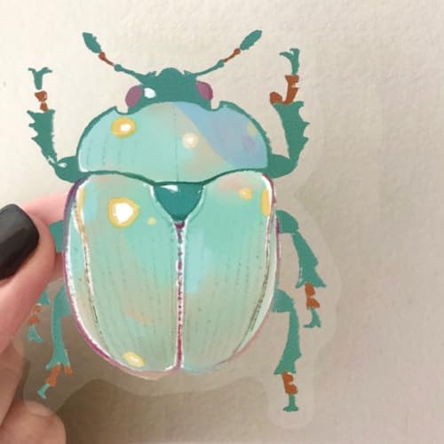 50Pcs Candy Color Insect PET Stickers
