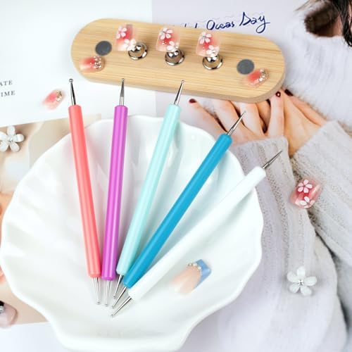 5-Piece Pattern Tracing & Embossing Stylus Set – Dual-Ended Ball Tip Tools for Transfer Paper, Drawing, Clay Sculpting & Nail Art