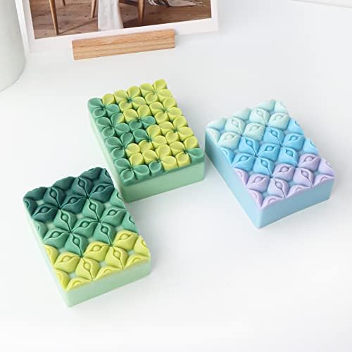 Playing Mold 2Pcs Flower Soap Silicone Mold for DIY Handmade Soap, Cake, Fondant, Chocolate, Plaster Clay, Ornament, Candle Making
