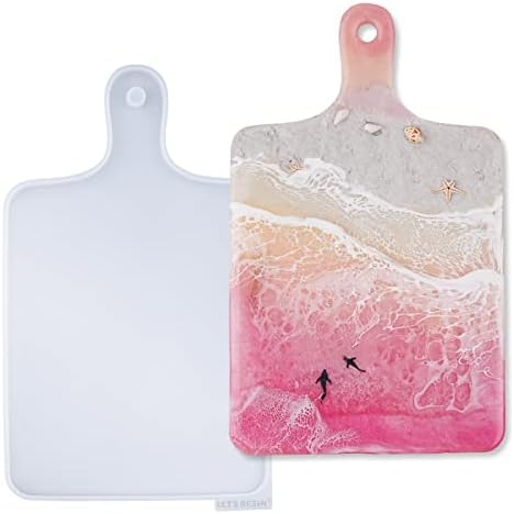 LET'S RESIN Silicone Resin Tray Molds, Epoxy Resin Molds for Rectangle Cutting Board, Large Silicone Molds for Resina Serving Tray, Epoxy Casting, DIY Art Craft