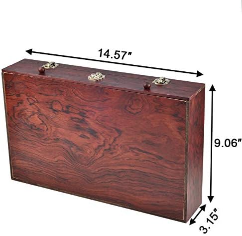 Sunnyglade 145 Piece Deluxe Art Set Wooden Art Box & Drawing Kit Cherry