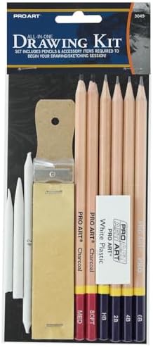 PRO ART Pencils All In One Drawing Kit, Drawing Pencils, Sketch Pencils, Kit, Charcoal Pencils Set, Art Sketching, Pencil Set, Sketching for