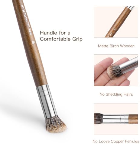 Fuumuui Professional Paint Brush Set, 6Pcs Natural Badger Hair with Dome Shape Blending Mop Oil Paint Brushes for Acrylic Painting Oil and Gouache