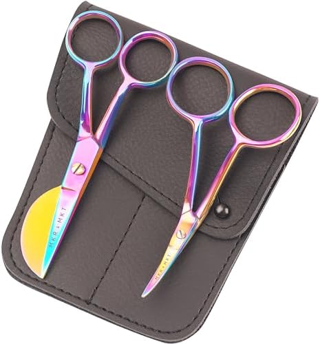 Applique Embroidery Scissors Set - Duckbill & Needlepoint, 4.5", Rainbow