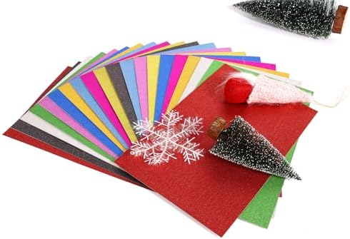 10 Sheets Glitter Decorative Cardstock Paper 30 X 20cm A4 Paper for Card DIY Crafts Card Scrapbook Decoration for Easter Juneteenth Father Day Graduation Decorations