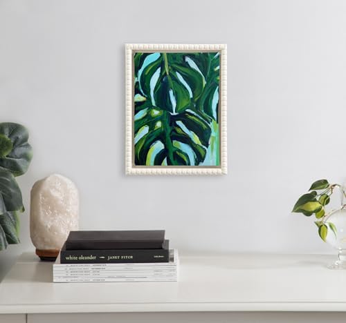 Kate and Laurel Sylvie Blank Framed Canvas Wall Art; 8x10 White Beaded; Modern Empty Canvas for Paint-Your-Own Art; Ready to Paint Premium Canvas Already Framed