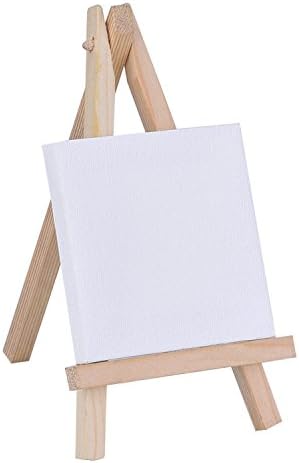 Outus 12 Pack 3 x 3 Inch Mini Canvas Boards Cotton Painting Panels