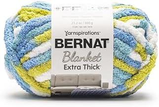 Bernat Blanket Extra Thick Chunky Yarn for Crocheting, Blue Lagoon