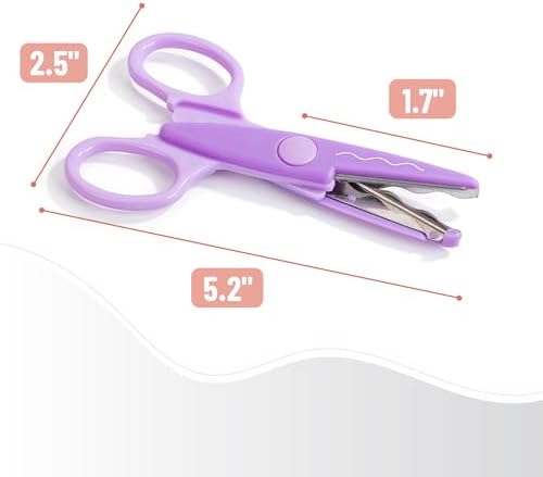 Mr. Pen- Craft Scissors Decorative Edge, 6 Pack, Candy | Zig Zag Scissors for Crafting, Scrapbooking, Fancy, Pattern, Design