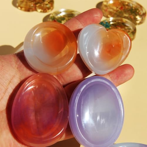 Thumb Worry Stone Resin Molds Crystal Chakras for Epoxy Resin Casting Oval Heart Silicone Molds for Relief Anxiety for Men Women Meditation Student Stress Relief