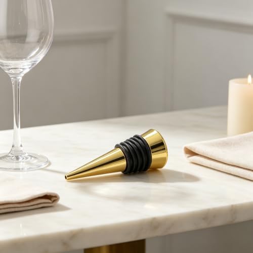 20 Pcs Wine Bottle Stopper Set Kit, Resin Wine Bottle Stoppers Molds Set Accessories, Wine Stopper for Silicone Molds Epoxy Resin (Alloy, Gold)