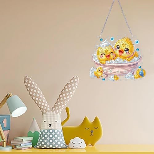 ARPADAMO Duck Diamond Art Kits for Adults, Acrylic Hanging Suncatcher