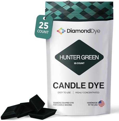 Hunter Green Candle Dye Chips, Soy & Paraffin Candle Making, 25 Pack
