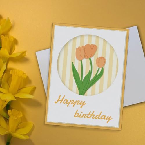 GLOBLELAND Flowers Cutting Dies for Card Making Rose Tulip Carnation Cut Die for DIY Scrapbooking Journal Embossing Paper Craft Decor