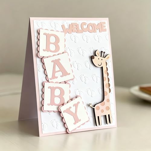 Lapoo Words Cutting Die for Scrapbooking - Durable, Cut Stencils for DIY Scrapbook Photo Album Decorative Paper Card, Card Making Supplies Party Wedding Decorations (Baby 4.7 x 3.9 in)