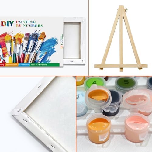 JOOZ Mountain Framed Paint by Numbers Kit for Adults 8x12 Inch