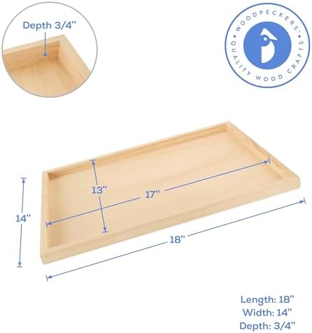 Birch Painting Panel 14 x 18 x 3/4-inch Wood Canvas Boards for Painting, Blank Signs for Crafts, by Woodpeckers