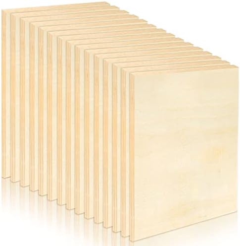 15 Pack Unfinished Wood Canvas Panels Kit 11.8x7.9 Inch Wooden Panel Boards Wood Paint Pouring Panels Wooden Canvas Panels Boards for Painting, Pouring Art, Crafts