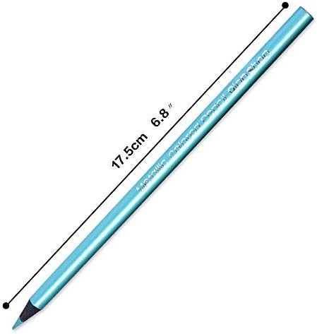 12 Metallic Colored Pencils Oil Based, Pre-sharpened Wooden Color Pencils