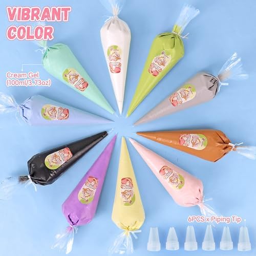 Cream Glue, 3PCS Light Purple Whipped Cream Glue Kit (Each 100g)