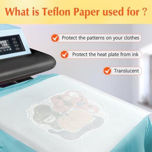 TransOurDream 30 Sheets Teflon Paper for Heat Press 11×17"