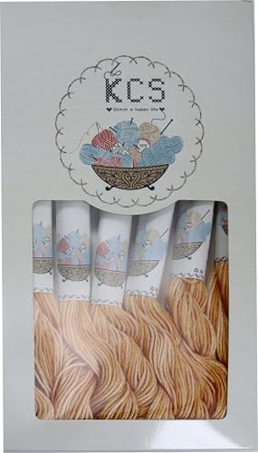 KCS Big skeins of 25 Meters Size 25 Color Variegated Cross Stitch Stranded Threads,6 skeins,4128