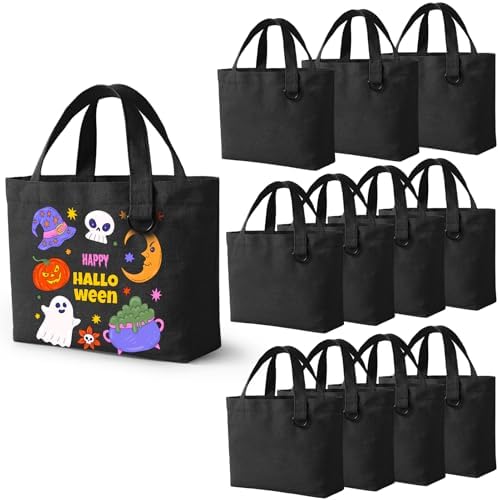 1 | 12 | 24 Pack Small Canvas Tote Bags, Mini Tote Bags Bulk for Women, DIY Blank Reusable Cute Sublimation Tote Bag