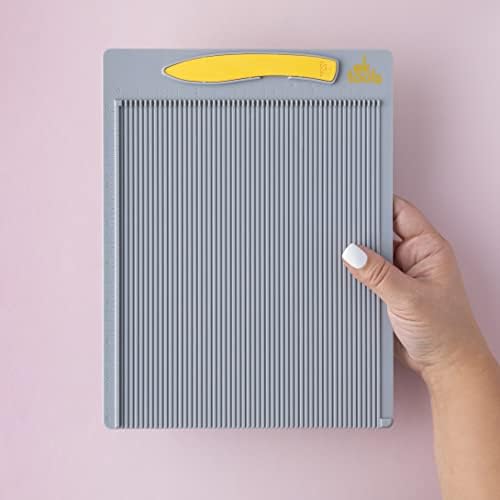 EK Tools Mini Scoring Board, 7.5"x9.75", with Bone Folder, Scoreboard for Paper Crafting, Make Envelopes, Cards, Precision Photos, and More
