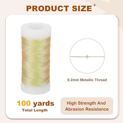 PATIKIL Metallic Thread 100yds Embroidery Thread for Sewing Machine