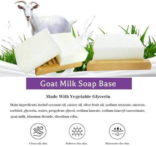 Goat Milk Soap Base,Melt and Pour White Soap Base,SLS Free 10 LB
