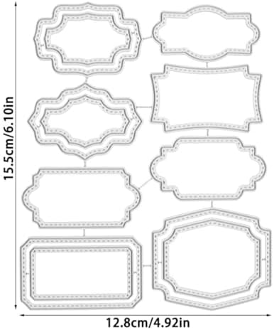 Scrapbooking Die-Cuts for Card Making, Christmas Metal Cutting Dies, Paper Craft Punch Template, Background Embossing Stencils, DIY Album Décor (Various Labels-12.8x15.5cm)