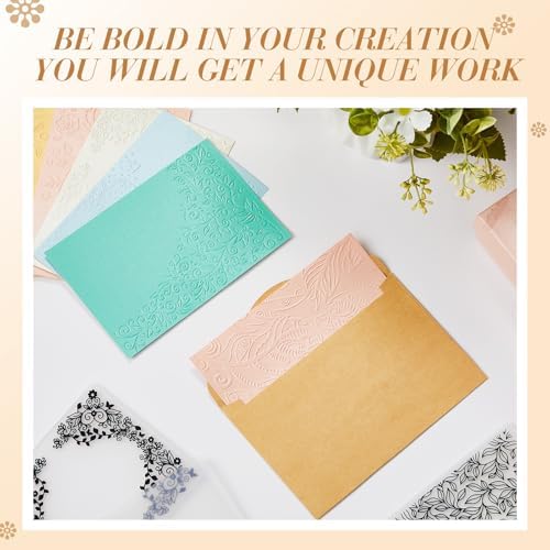 8 Pcs Geiseralie Embossing Folders for Card Making,Summer Style