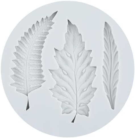 Fern Leaf Polymer Clay Mold Tropical Leaf Silicone Molds Set of 5