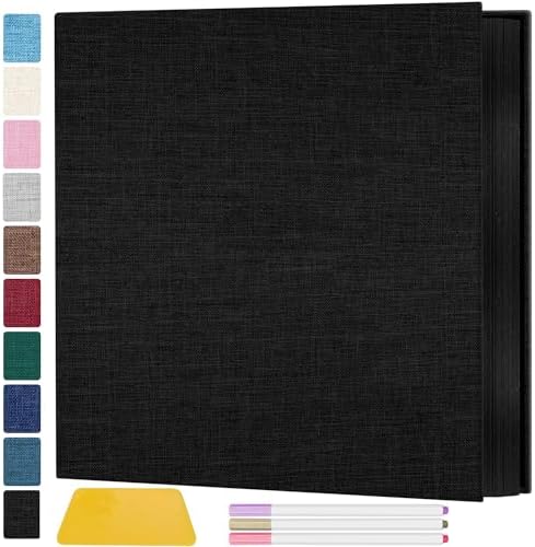 Zesthouse Photo Album Self Adhesive Pages, 60 Pages Magnetic Scrapbook Albums with Sticky Page, Photos Album Holds 8x10 & 5X7 & 4x6 & 6x8 & 3x5, Large Picture Book Ideal Gift for Family Wedding Baby