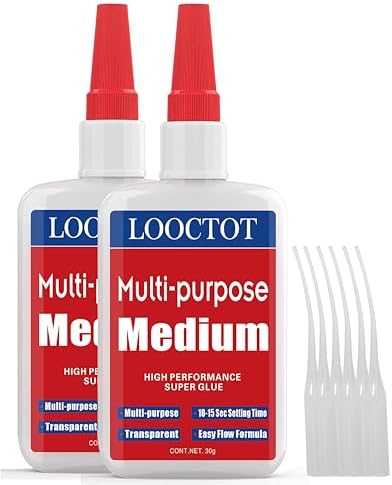 60g Medium CA Glue Premium Glue for Wood,Metal,Model Kit,Home Repair,DIY