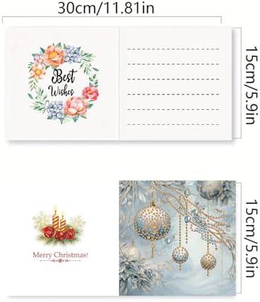 DDGYP 6 Pack Christmas Diamond Art Cards for Adults with Envelopes