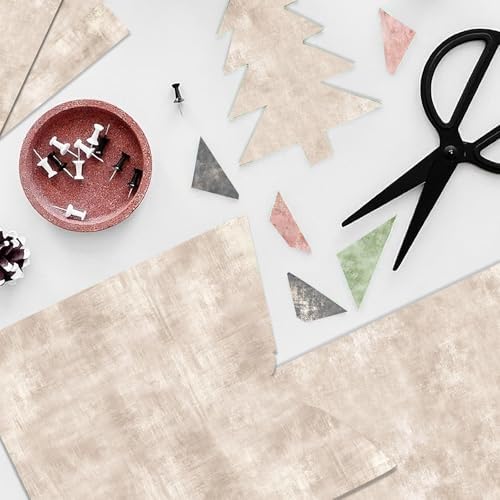 24 Sheets Beige Scrapbook Paper 12x12 Inch 160gsm