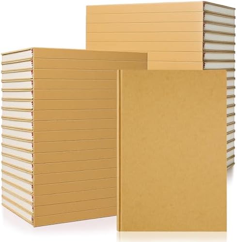 Henoyso 40 Pcs A5 Blank Notebook Journal Hardcover Sketchbook, 8.3 x 5.7 in