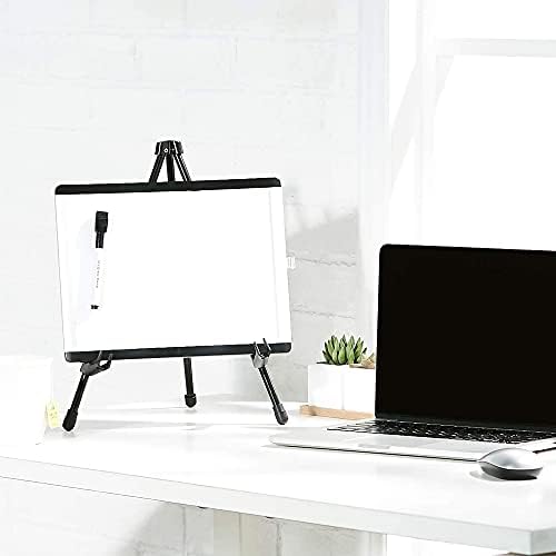 Amazon Basics Tabletop Instant Easel, Black Steel, Portable Tripod for Paintings, Signs, Posters, Adjustable Display (Pack of 2)