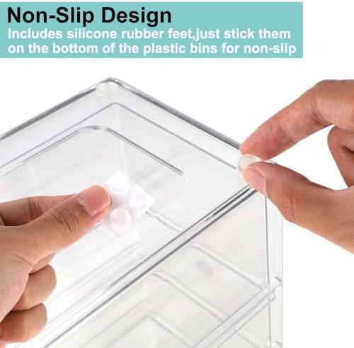 Prsildan Stackable Desk Organizers with 20 Drawers, Craft Storage Drawer