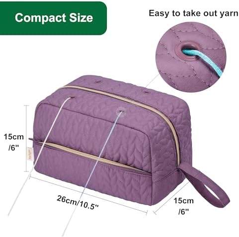 KarSyon Crochet Bag for Yarn Storage Knitting Crochet Supplies Accessories