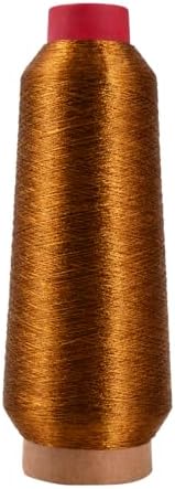 Mandala Crafts Metallic Brown Embroidery Floss for Sewing, 3281 Yard Spool