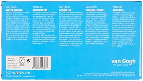 Van Gogh Watercolor Paint Set, 18 Half-Pan and 2 0.33 fl oz Tubes Set
