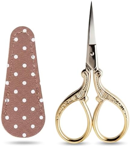 BIHRTC 3.6Inch Vintage Crochet Scissors Small Embroidery Sewing Handcraft